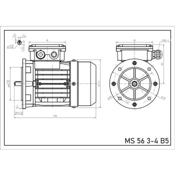 Silnik elektryczny 0,12kW 1400 obr/min. 56 B5